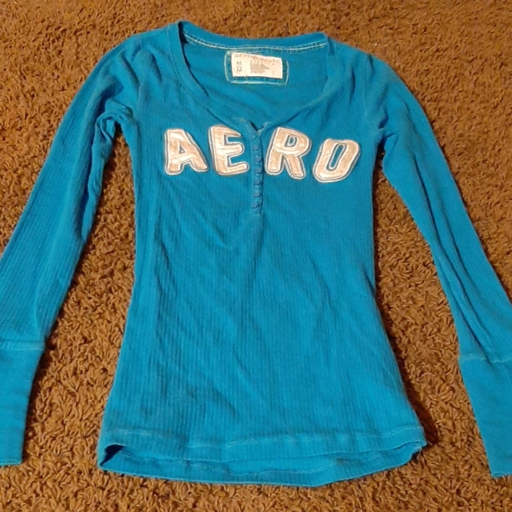 Blue aeropostale stretch shirt